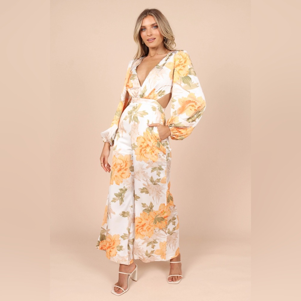 Petal & Pup floral long sleeve jumpsuit size S